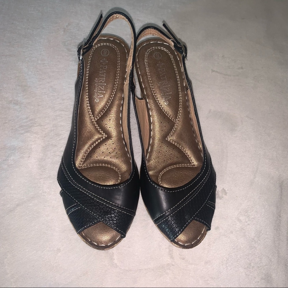 PATRIZIA by spring step black sandals, size 9